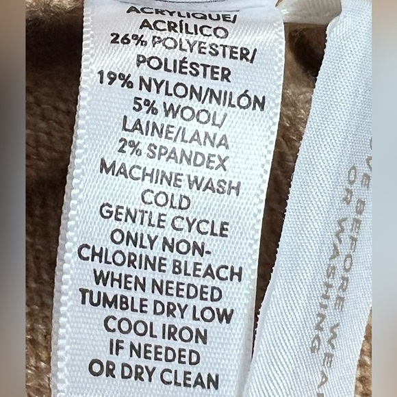 Lou & Grey Camel Tan Long Bell Sleeve Tight Knit Open Cardigan Oversized Size S - Picture 9 of 9